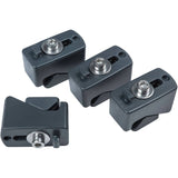 Basil WSL Basket Fixing Set 4pcs, bicycle basket mounting accessories, including clamps and brackets for secure bike basket attachment.