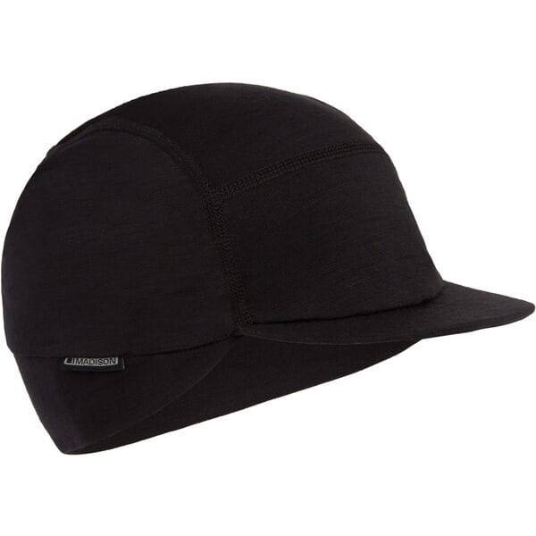 Madison Merino Wool winter cap with peaked brim, cycling headwear, made of warm, moisture-wicking merino wool for cold weather riding