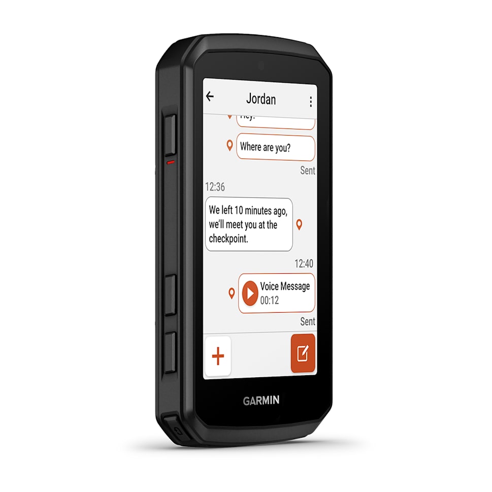 Garmin Edge 1060 cycling GPS accessory with screen and buttons, designed for bike navigation and fitness tracking.