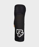Race Face Covert Knee Guard with CE D3O protection and breathable fabric, showing the padded knee and protective design.