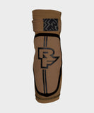 Race Face Indy Elbow Guard for mountain biking, breathable and adjustable protection with padded design in black.