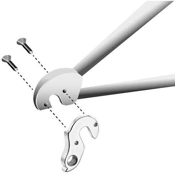 M Part gear hanger for bikes, durable replacement component compatible with various bike brands, shown in close-up image.