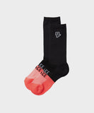 Race Face Far Out 2022 breathable padded cycling socks, unisex, with colorful design and moisture-wicking fabric for comfort.