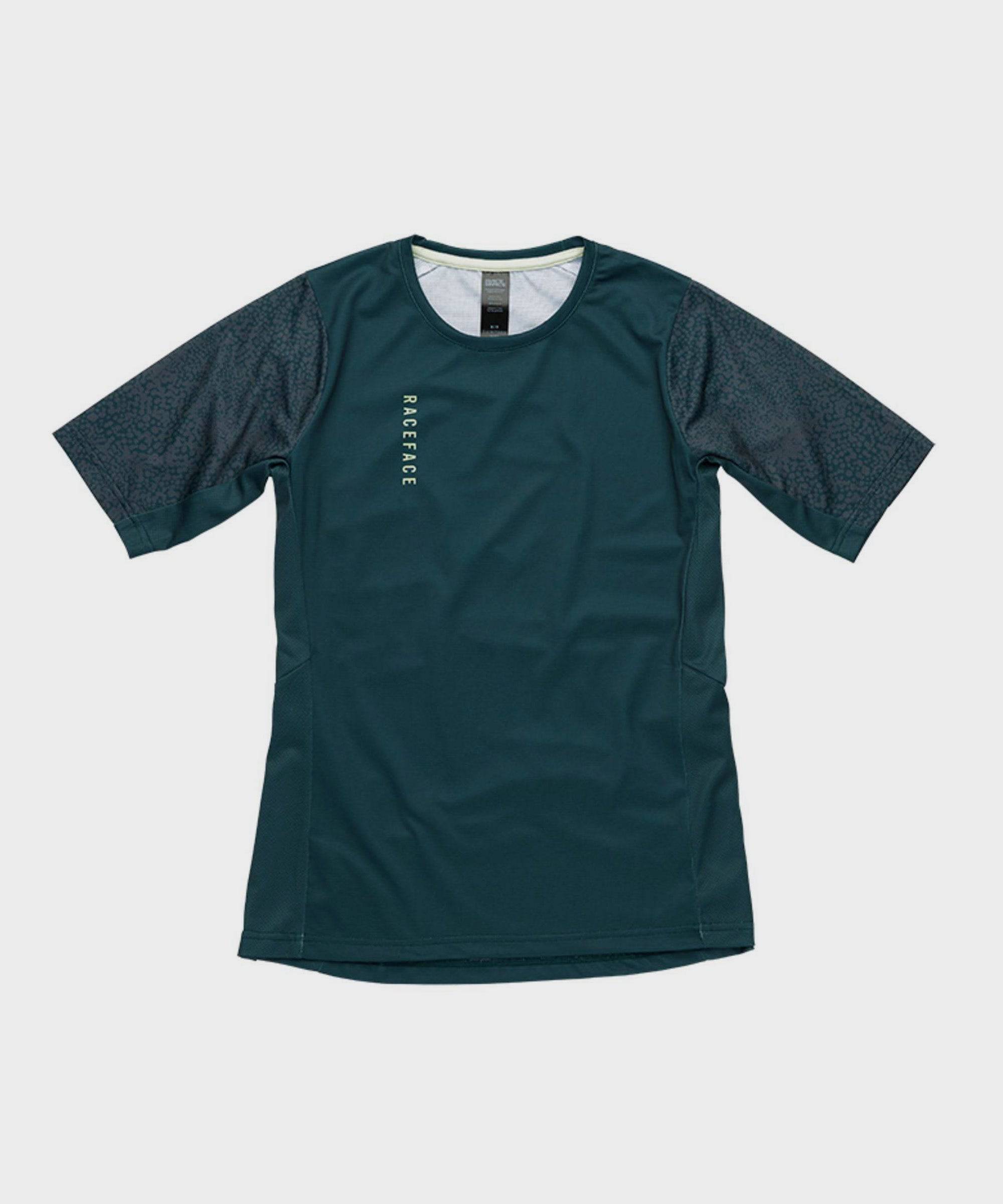 Race Face Indy women's short sleeve MTB cycling jersey, breathable and lightweight mountain biking top for women.