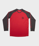 Race Face Sendy Youth long sleeve MTB jersey for kids, breathable and lightweight cycling shirt with vibrant colors.