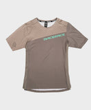 Race Face Indy women's short sleeve MTB jersey, breathable cycling top with moisture-wicking fabric and vibrant design.
