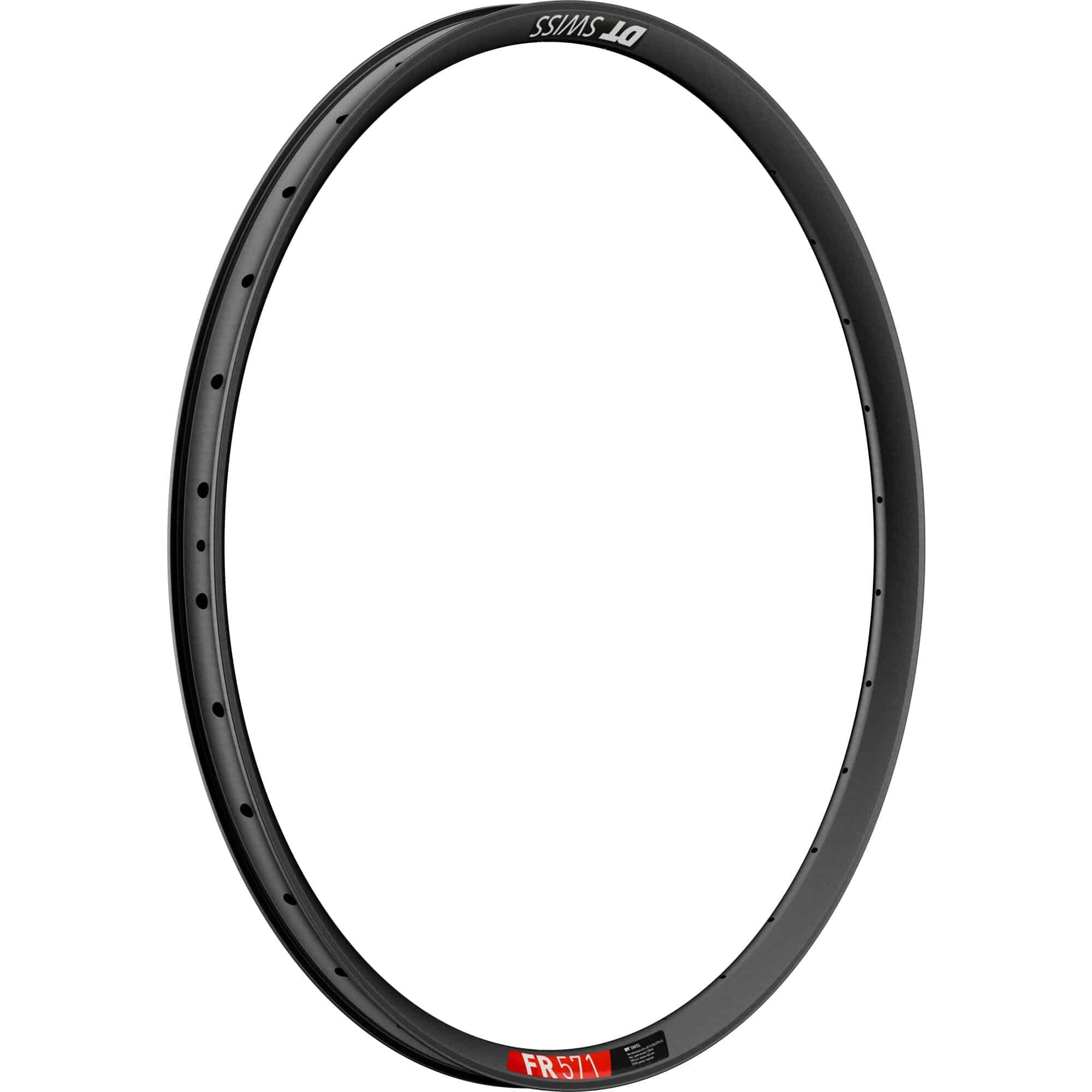 DT Swiss FR 571 SBWT 29-inch disc-specific MTB rim with 32 holes, black finish, Presta-drilled for mountain biking components