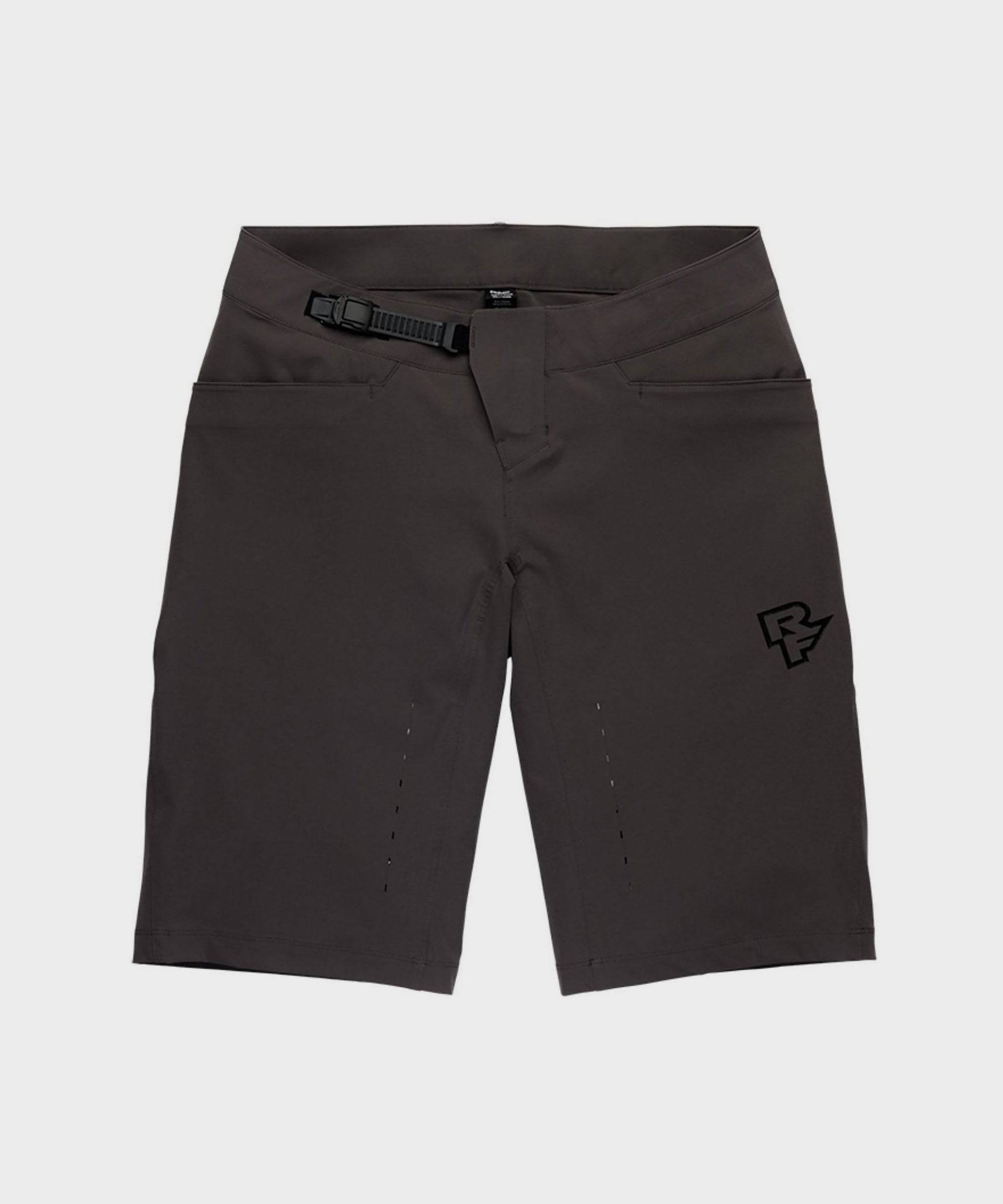 Race Face Traverse unisex mountain bike shorts with adjustable fit, multiple pockets, and durable fabric for off-road cycling.
