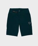 Race Face Traverse unisex mountain bike shorts with adjustable fit and multiple pockets, designed for comfort and durability during rides.