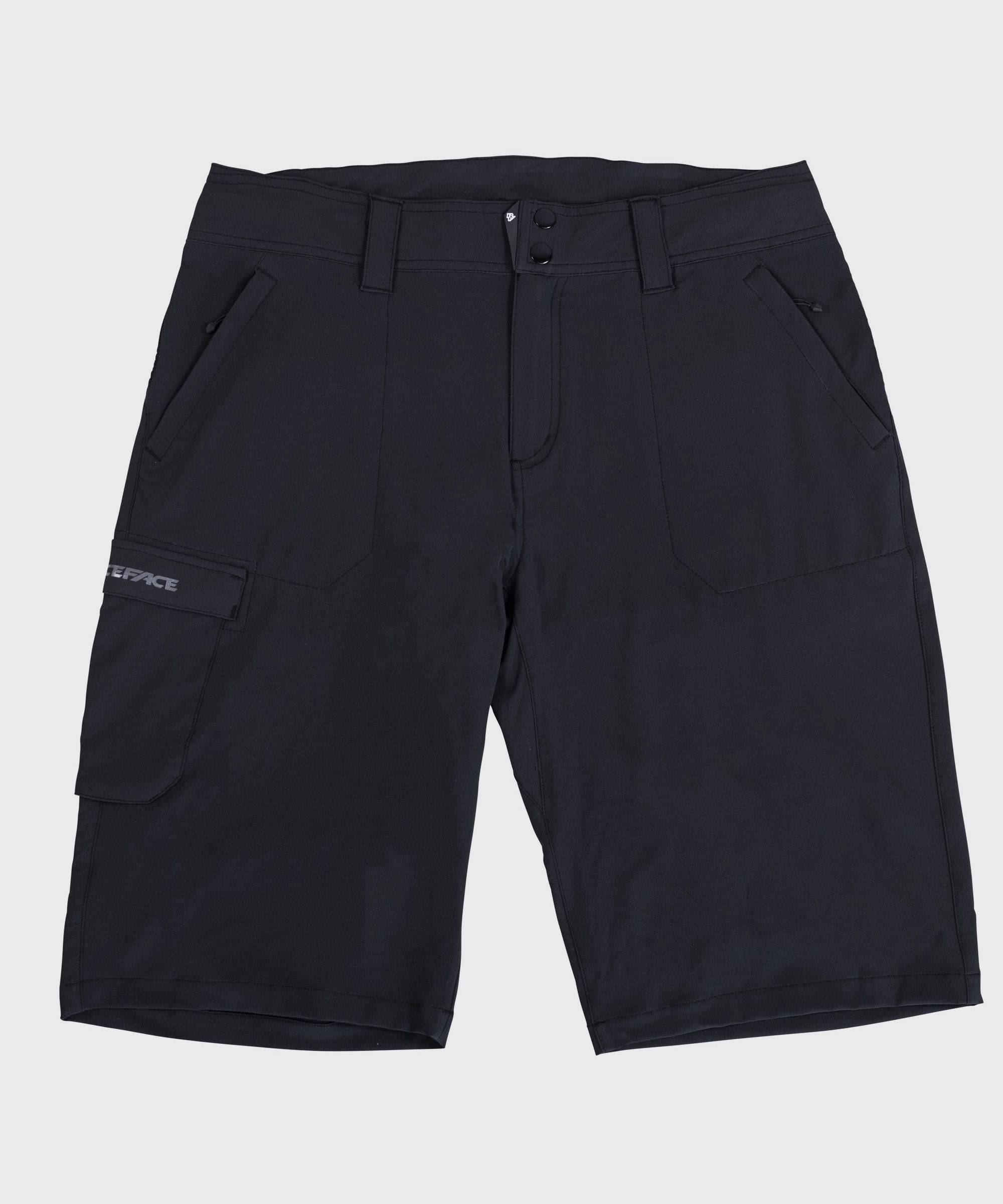 Race Face Trigger lightweight breathable MTB riding shorts with adjustable waistband, designed for comfort and mobility.