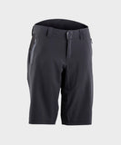 Race Face Nimby women's cycling shorts with adjustable waistband and pockets, designed for comfortable biking apparel.