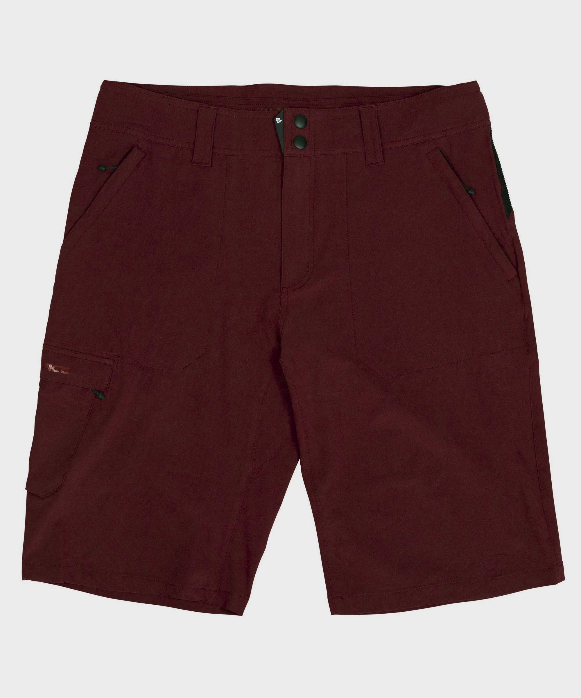 Lightweight Race Face Trigger MTB riding shorts with breathable fabric and adjustable waistband, designed for mountain biking comfort.