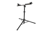 Topeak Prepstand X foldable bike workstand in black with 4-way adjustment for workshop bike repairs and maintenance.