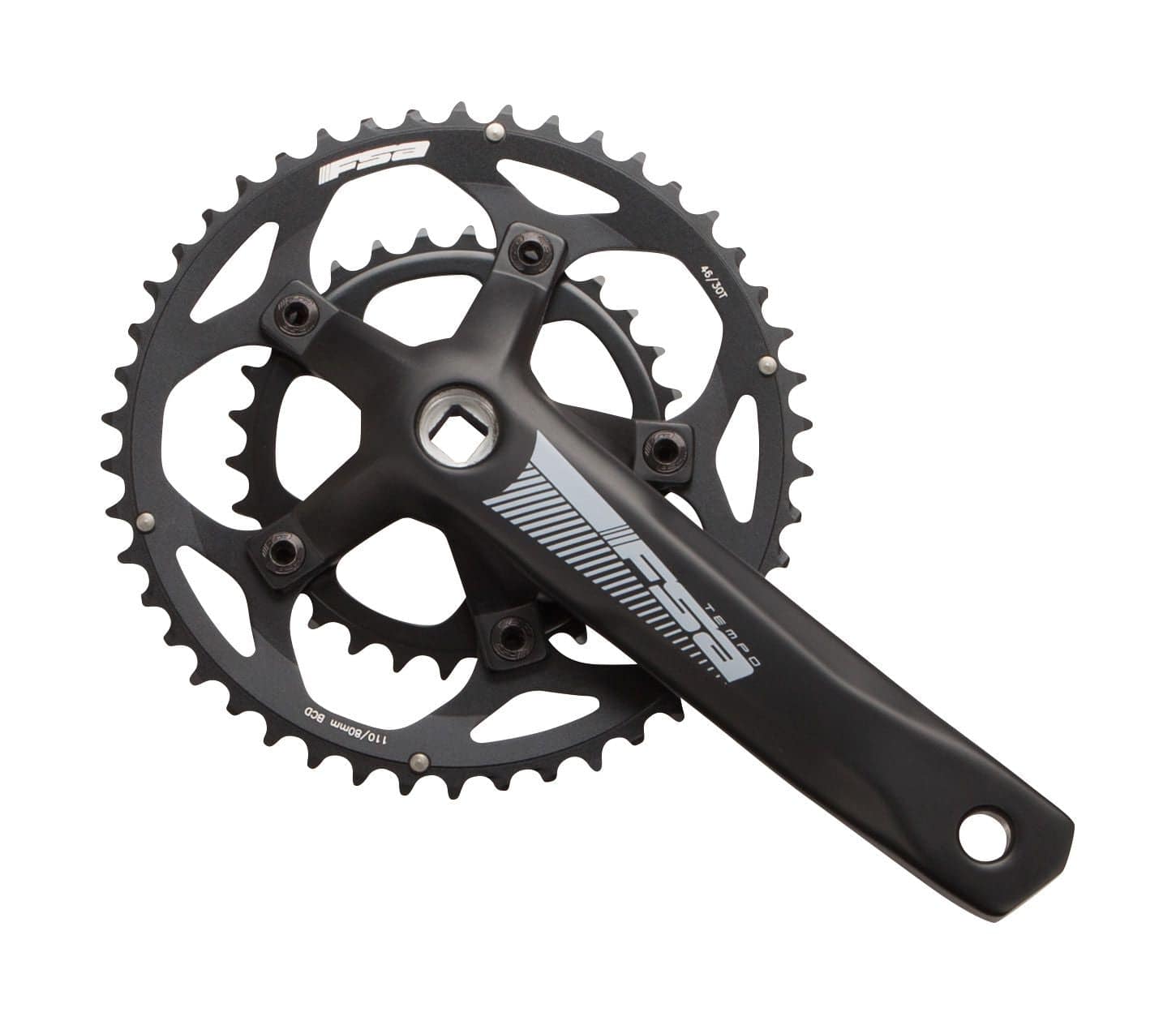 FSA Tempo Adventure 2x10 speed chainset with 46/30T chainrings and 165mm crank arms, bike components for adventure cycling
