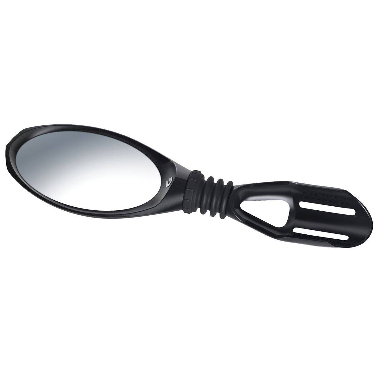 Blackburn Mountain Mirror 2018 with front reflector mounted on a mountain bike handlebar, showcasing durable bike accessories.