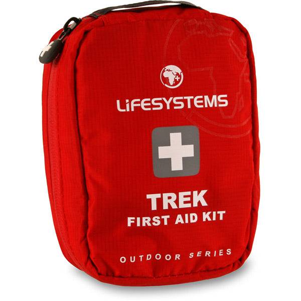 Lifesystems Trek First Aid Kit in waterproof case, compact outdoor medical supplies, first aid accessories for emergencies