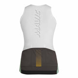 Mavic Aksium women's cycling tank top jersey with ventilation panels and storage pockets, designed for comfortable riding.
