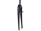 Trek Boone & Crockett 700c rigid fork in black, 312mm length with 45mm offset, designed for bike components.