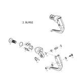 Sram TT500 TT900 brake lever hardware kit with spare parts for bicycle brake components, showing small metal mounting pieces.