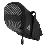 Altura Nightvision medium saddle bag in black with reflective accents, designed for cycling accessories, 0.6L capacity.