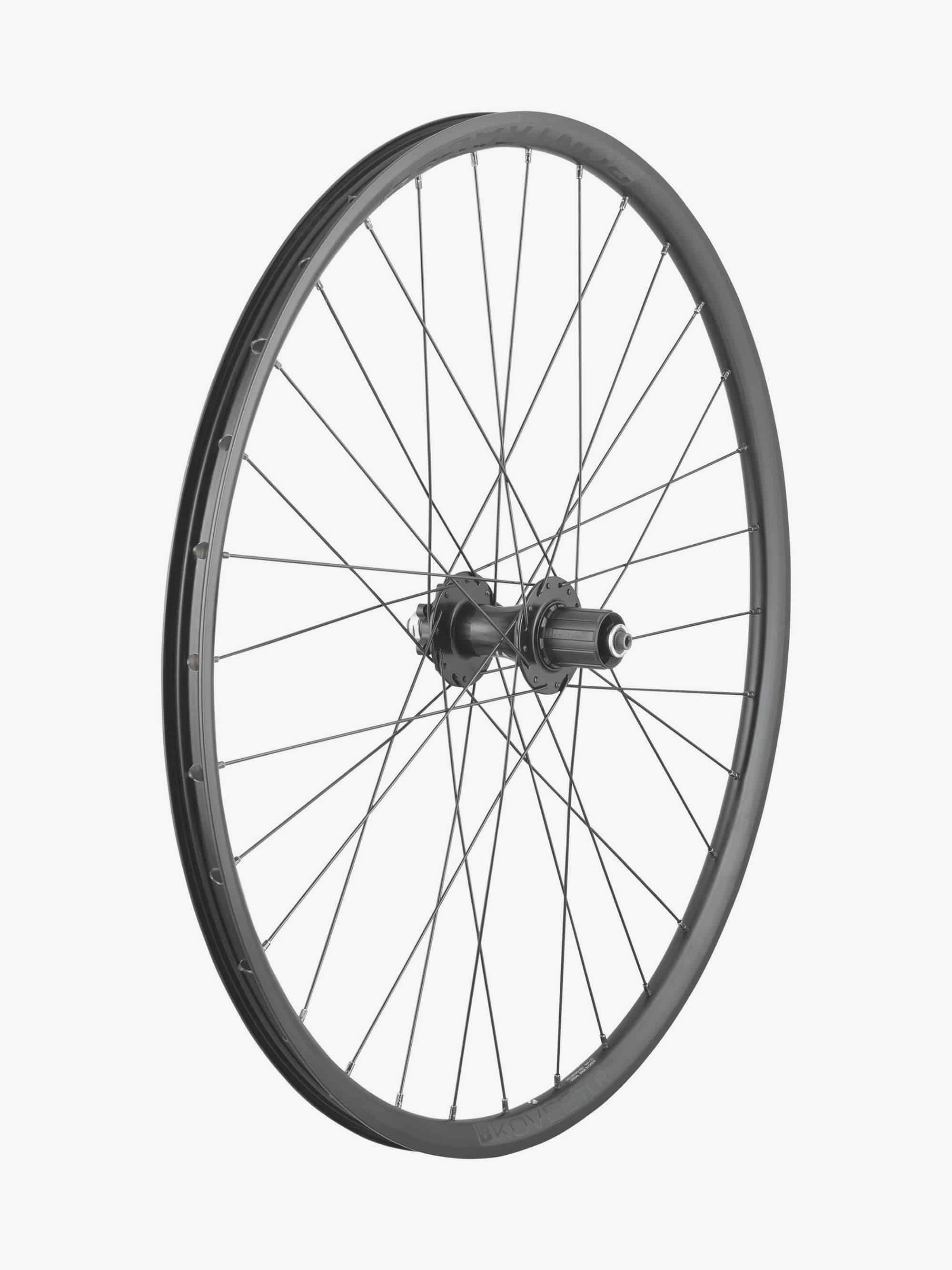 Bontrager Kovee TLR Boost 27.5-inch MTB rear wheel with 6-bolt disc brake mount and Shimano HG 8/9/10-speed cassette compatibility