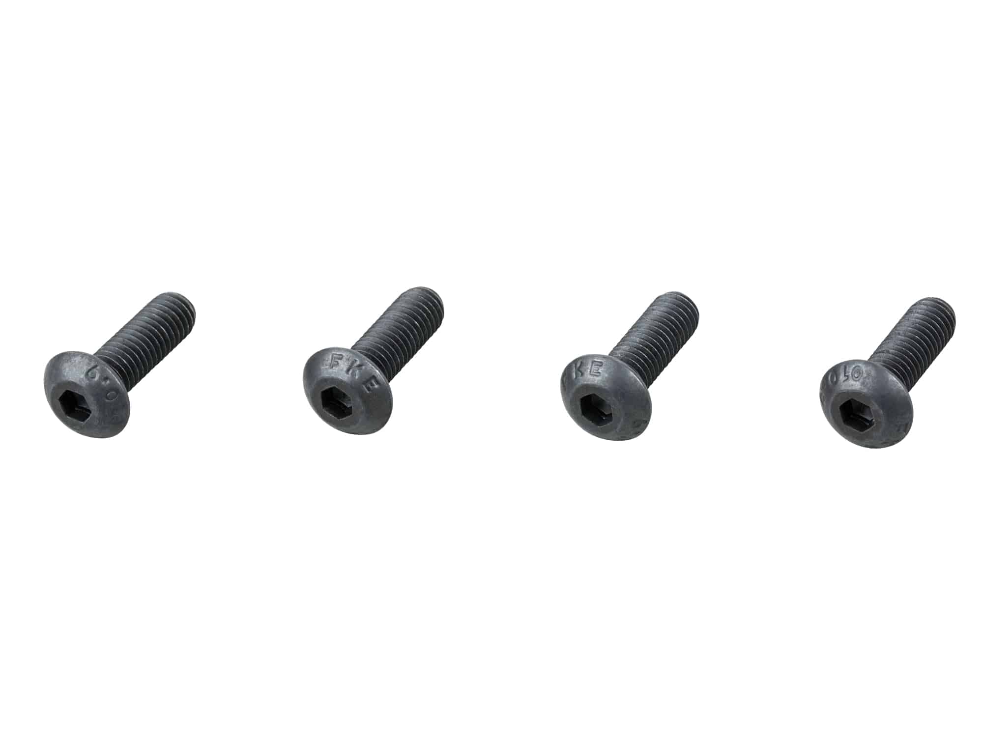 Trek e-MTB motor armor hardware, black M5 x 16mm fasteners, durable and corrosion-resistant components for bike protection.