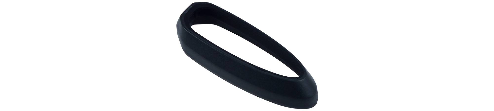 Black Trek Madone 9-Series Aero Seatpost Grommet, a bike seatpost accessory shown installed on the aero seatpost.