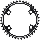 Shimano Dura-Ace FC-R9100 39T inner chainring for 11-speed 53/39T crankset, showcasing the black alloy component with teeth.