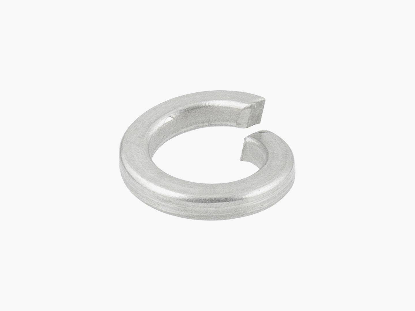 Trek Madone adjustable compliance bolt lock washer in silver, 1.6mm x 5.3mm, bike component for secure fitting.