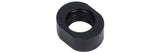 Black Trek M10x1 suspension nut insert for bike suspension maintenance, showing the threaded component and installation details.