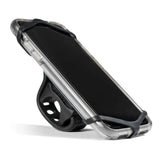 Lezyne Smart Grip Mount for bicycle phone support in black with anti-slip design, securely holding a smartphone during rides