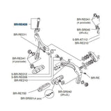Campagnolo brake cable adjuster component for precise bike brake tuning, showing detailed close-up of the spare part.