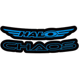 Blue Halo Chaos Rim Decals sticker for Halo Chaos wheels, vibrant custom wheel component for gaming or car customization.