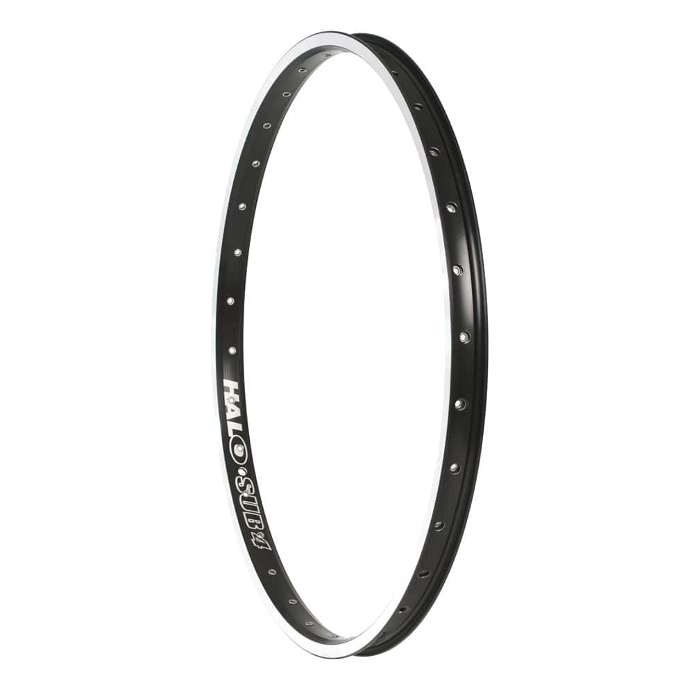 Halo Rims Sub-4 24-inch BMX race rims with CNC machined brake sidewalls and lightweight alloy construction.