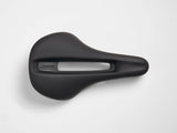 Trek Verse Short Comp bike saddle in black, 250mm x 155mm, ergonomic unisex seat for comfortable cycling.