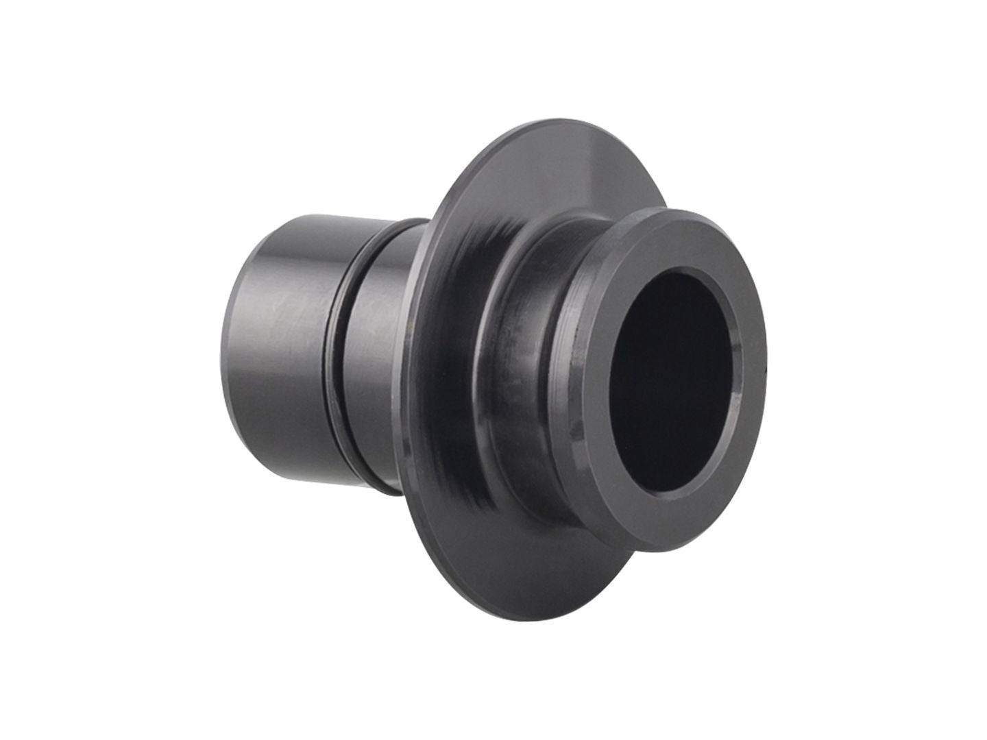 Bontrager DT350 Road front axle end cap, 12mm non-disc, 100mm OLD, black, bicycle component for wheel hub.