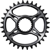 Shimano XTR SM-CRM95 12-speed 1X DCE single chainring for M9100/20/30 cranksets, shown with black finish and gear teeth.