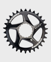 Race Face direct mount chainring for Shimano 12-speed with CINCH system, black component for mountain bike drivetrain.