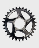 Race Face direct mount chainring for Shimano 12-speed with CINCH system, black component for mountain bike drivetrain.