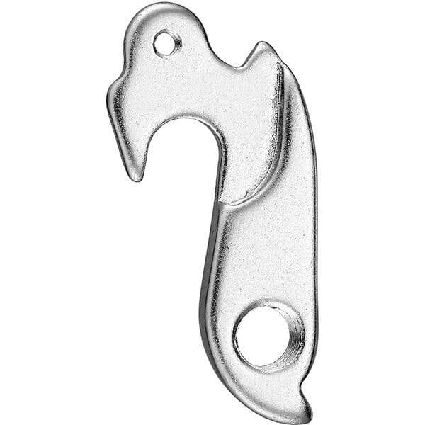 Durable M Part gear hanger for bicycles, compatible with various bike brands, shown attached to bike frame in close-up image.