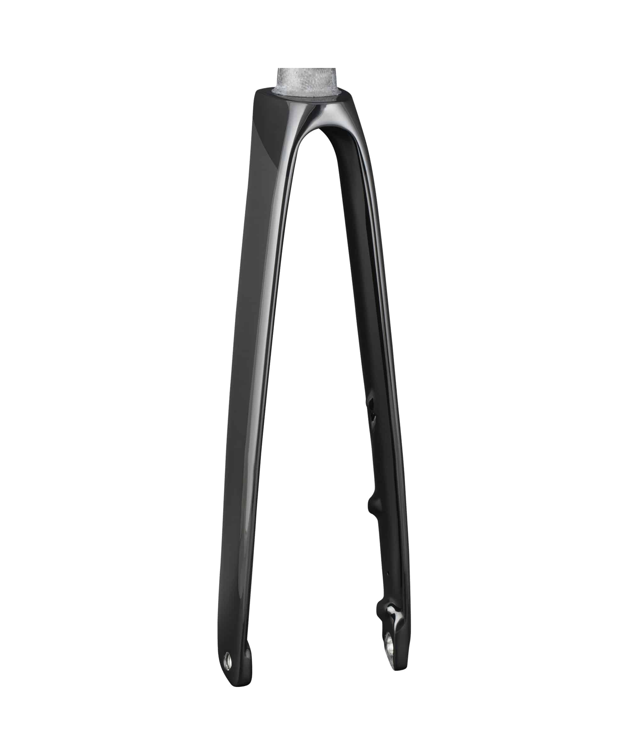 Trek Speed Concept SLR rigid fork for road bikes, showing sleek carbon construction and precise steering features.