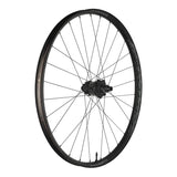 Race Face Turbine R 35mm alloy MTB wheels with Vault hub, tubeless ready design, mounted on a mountain bike.