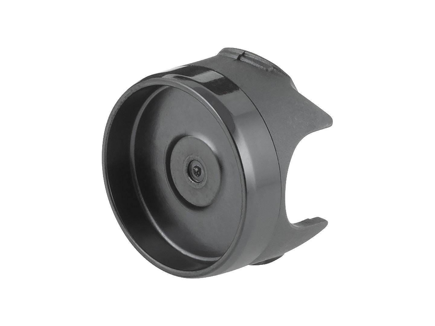 Trek 2024 Supercaliber IsoStrut aft oil plug in black for suspension seal replacement, showing close-up of the component.