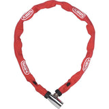 ABUS Chain Lock 1500/60 Web Red bike security accessory with quick lock feature and scratch protection for enhanced safety.