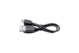Black Topeak Micro USB charging cable for mobile PowerPack and USB devices, 50cm length, with connectors visible.
