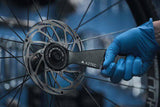 Aztec Shark Rotor Wear Indicator and Lockring Wrench for disc brake maintenance, showing metal tools with branding details.