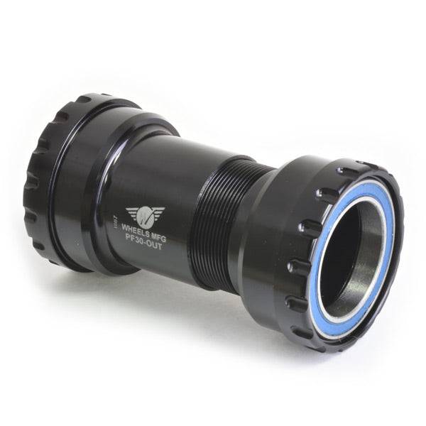 Wheels Manufacturing PF30 outboard ABEC-3 bearings for 30mm cranks, compatible with RaceFace Cinch bike components.
