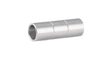 Silver Bontrager DT350 Road front hub bearing spacer, 2mm x 15mm, showing a close-up of the lightweight bicycle component.