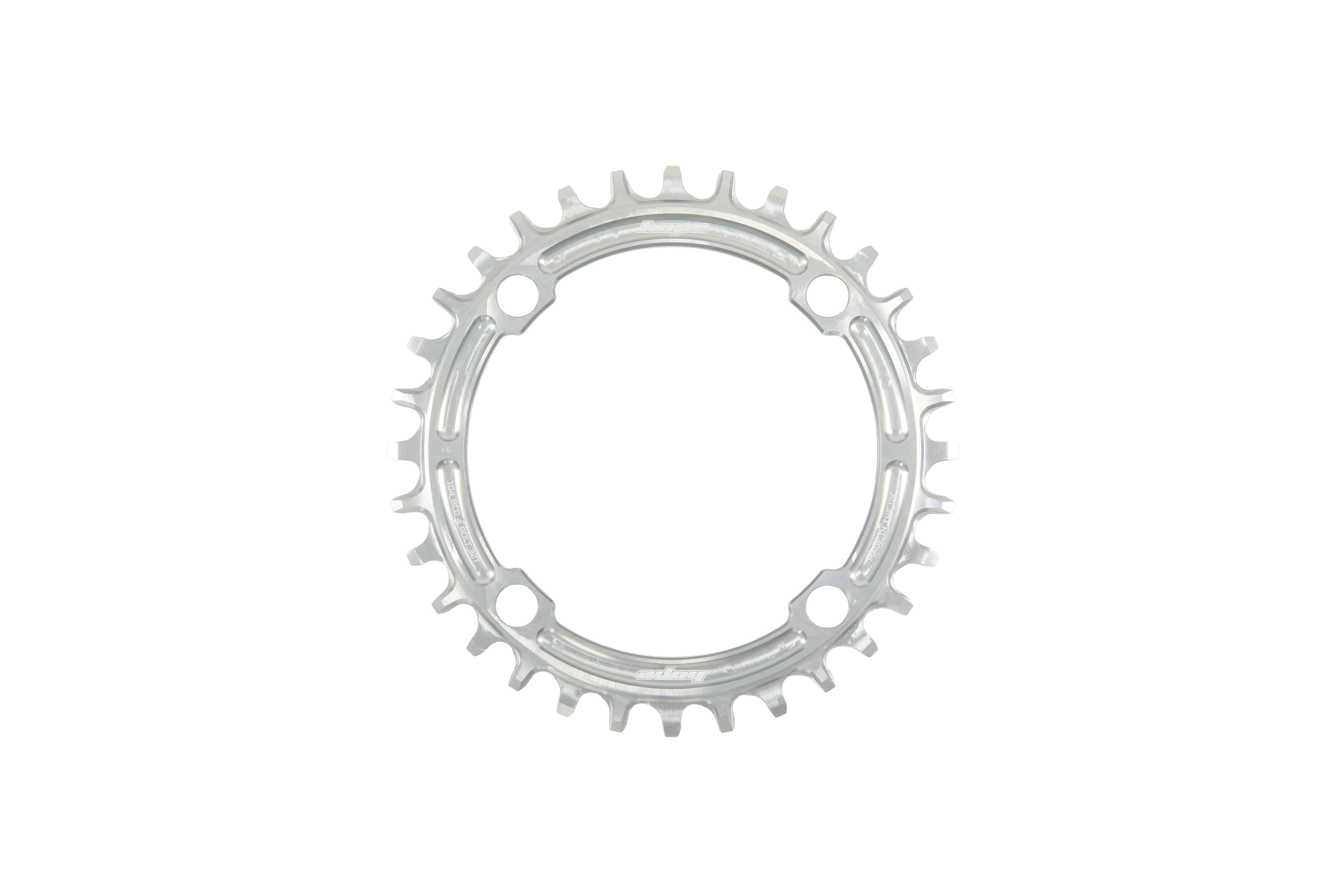 Hope R22 104 BCD chainring for precise shifting and durable drivetrain performance, shown in a close-up image.