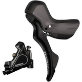 Shimano Tiagra ST-R4020 11-speed STI lever and BR-RS405 hydraulic flat mount caliper kit for bike components.